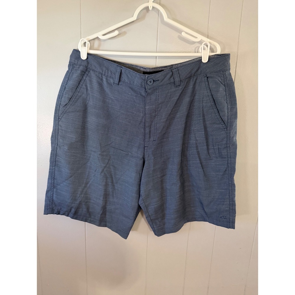 O'Neill Hybrid Shorts Mens‎ 38 Blue Textured Stretch Flat Front Casual Surf